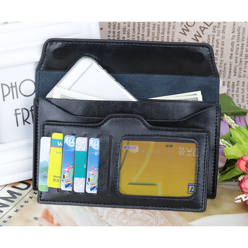 Leather Large Capacity Ultra-thin Women's Wallet Fashionable Simple Multi-functional Women's Clutch Bag
