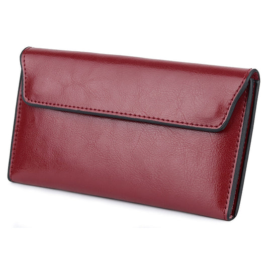 Leather Large Capacity Ultra-thin Women's Wallet Fashionable Simple Multi-functional Women's Clutch Bag