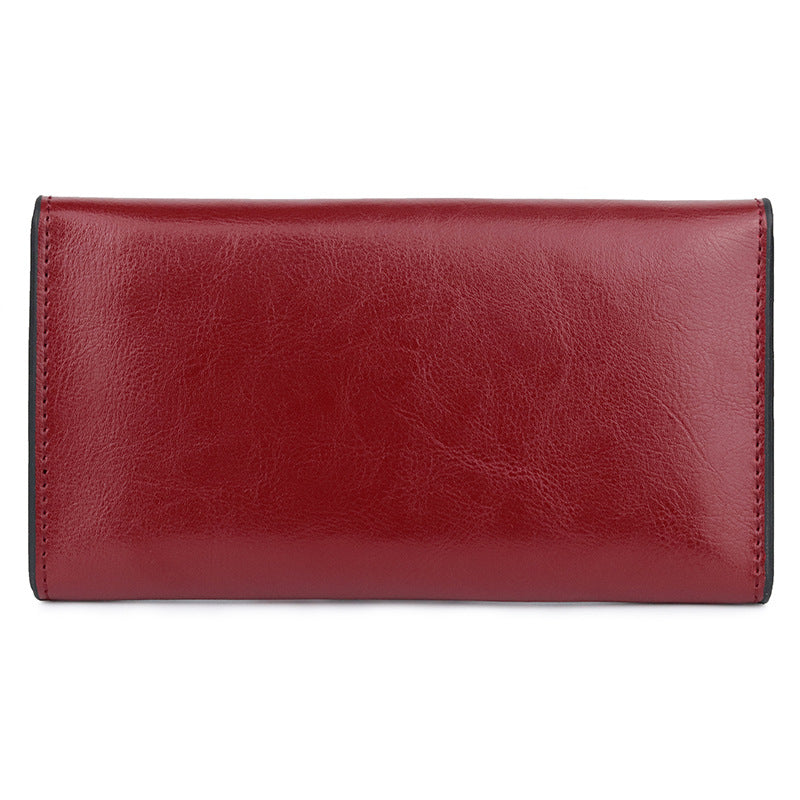 Leather Large Capacity Ultra-thin Women's Wallet Fashionable Simple Multi-functional Women's Clutch Bag