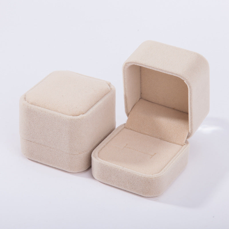 Flannel Jewelry Box Wholesale Ring Box Black Ring Box Ring Box Wholesale Factory Direct Sales