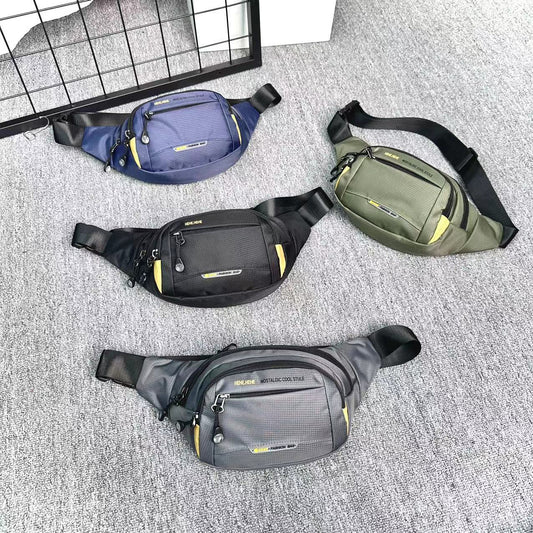 Outdoor Sports Men's Work Wear-resistant Fanny Pack Simple Waterproof Portable Multifunctional Messenger Breast Bag