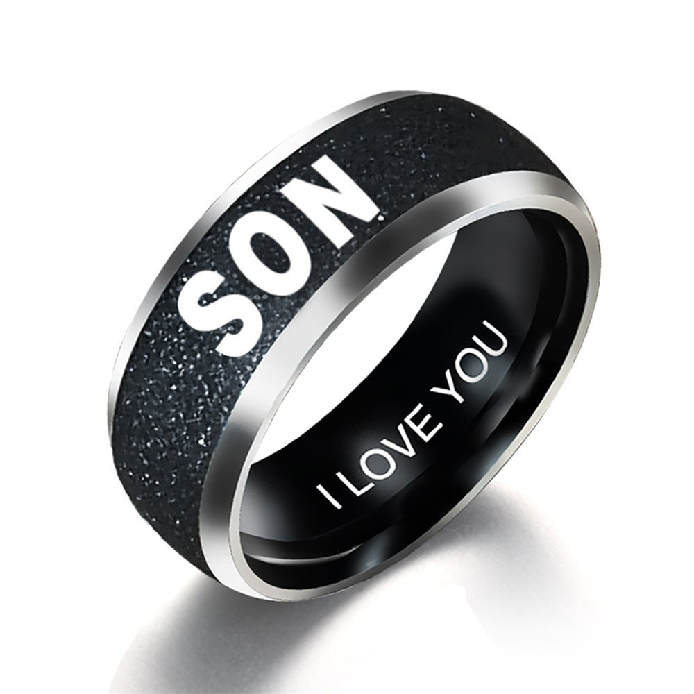 European and American Mother's Day Gift Accessories Family Couple Family Ring DAD MOM SON DAUGHTER