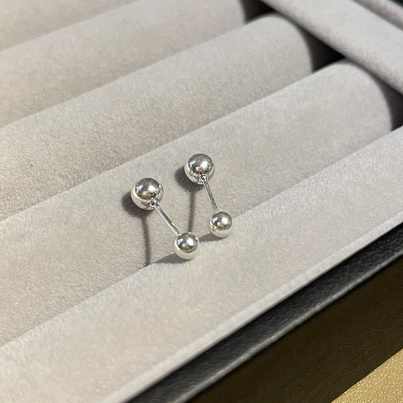 S925 Silver Needle Simple Ear Hole Earrings, Women's Small and Versatile Commuting Temperament Earrings, No Need To Pick Ear Accessories When Sleeping