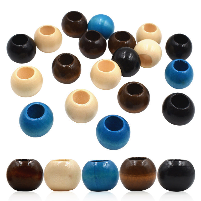 DIY Jewelry Accessories 20MM Large Hole Lotus Wood Beads, Hemu Round Beads, Wooden Beads Loose Beads, Wooden Beads Beaded Accessories