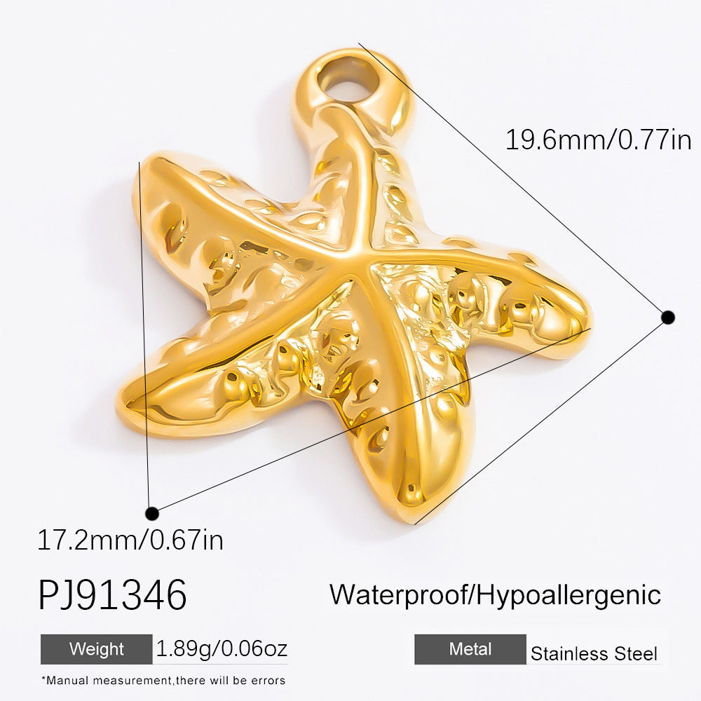 DIY Jewelry Accessories Do Not Fade, High-end Necklace Accessories Electroplated 18k Real Gold Stainless Steel Pendant Single Pendant