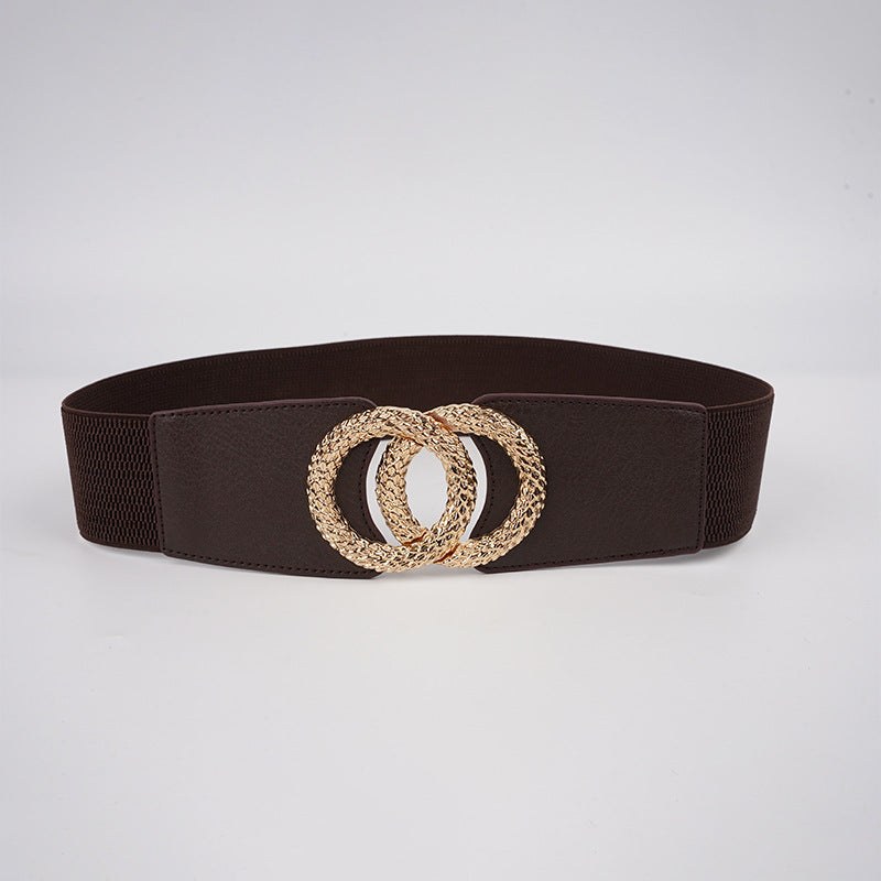 Manufacturer Sells Women's Elastic Belt, Fashionable Elastic Wide Waist Seal, New Casual Skirt Decorative Black Belt