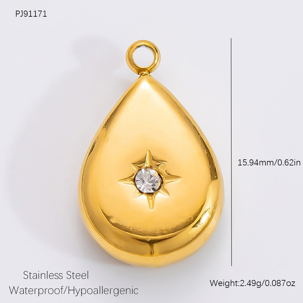DIY Jewelry Accessories Do Not Fade, High-end Necklace Accessories Electroplated 18k Real Gold Stainless Steel Pendant Single Pendant