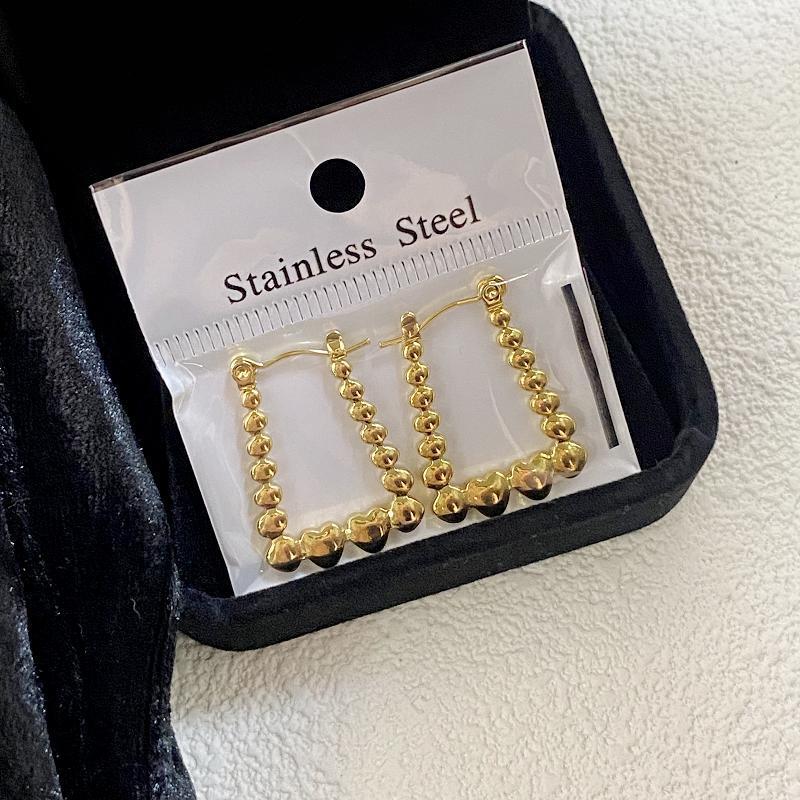 18K Gold Plated Stainless Steel Earrings Geometric Irregular Minimalist Temperament Earrings