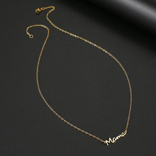 Mother's Day Series Mama Necklace English Letter Pendant, Titanium Steel Personalized Necklace Explosive Jewelry
