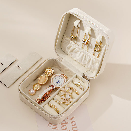 Direct Supply Jewelry Box Portable Ring Earrings Necklace Earrings Storage Bag Jewelry Box