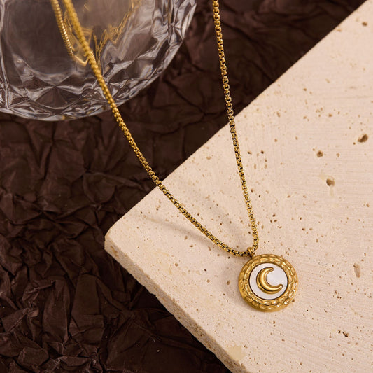 Summer New Titanium Steel Non-fading Versatile Necklace Light Luxury Simple Pendant Women's Necklace