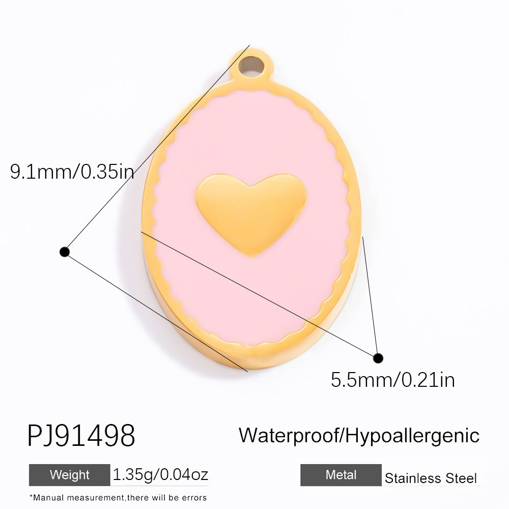 DIY Jewelry Accessories Do Not Fade, High-end Necklace Accessories Electroplated 18k Real Gold Stainless Steel Pendant Single Pendant