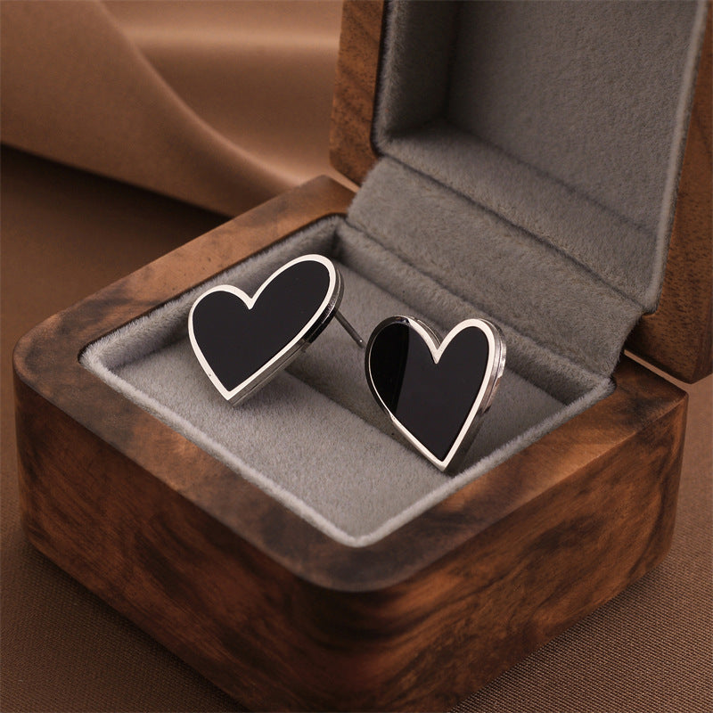 Fashion Titanium Steel Does Not Fade Short Ear Buckle Simple Geometric Rose Gold Earrings Stud Earrings