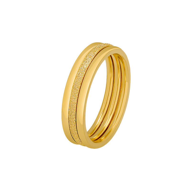 Finger Ring Women's Titanium Steel Ultra-fine Smooth Matte Small Plain Ring Ins Couple Suit Trend Tail Ring