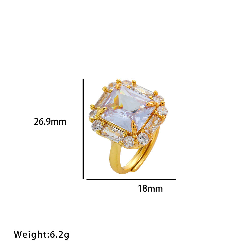 European and American Fashion Retro Niche Light Luxury High Sense Personalized Opening Ring Fashion Jewelry Factory Direct Sales
