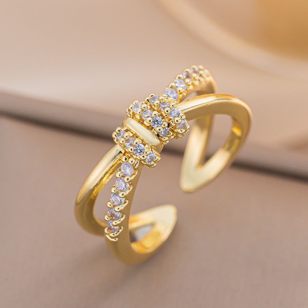 European and American Fashion Retro Niche Light Luxury High Sense Personalized Opening Ring Fashion Jewelry Factory Direct Sales