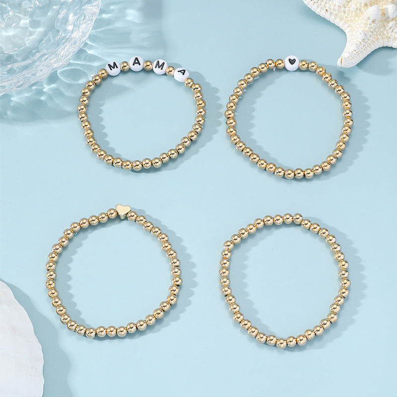 European and American Fashion Bracelets, Mother's Day Mother Gifts Beaded Jewelry, Simple Women's Bracelets and Jewelry