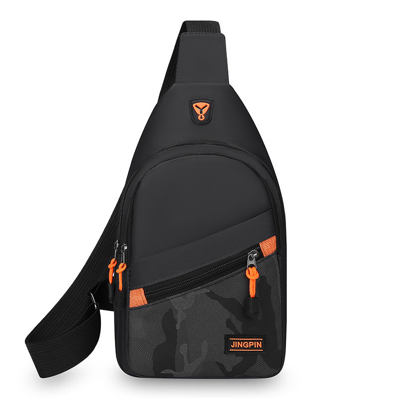 Casual Men's Shoulder Bag Korean College Student Crossbody Bag Outdoor Travel Portable Small Satchel Simple Versatile Breast Bag