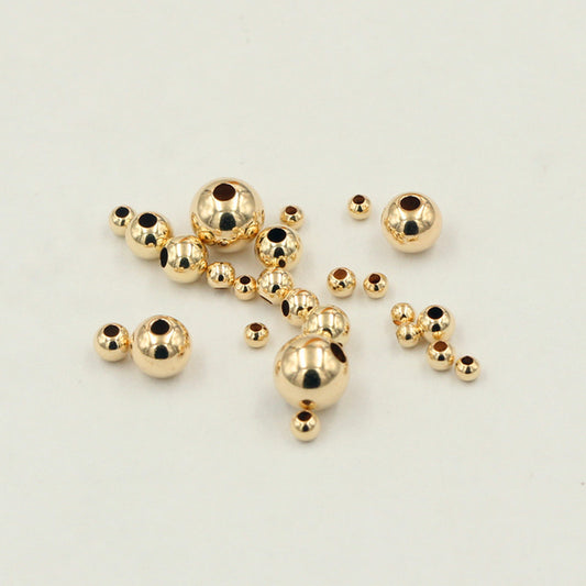 DIY American 14K Gold Bag Gold Injection GF Gold Beads Gold Beans Beaded Positioning Beads Bead Spacer DIY Accessories