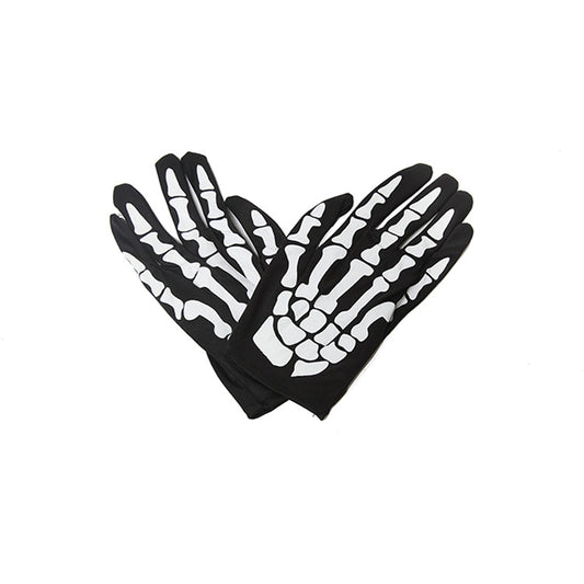 European and American Punk Skeleton Claws Joints Bone Festival Men and Women Halloween Carnival Supplies Show Short Ghost Gloves
