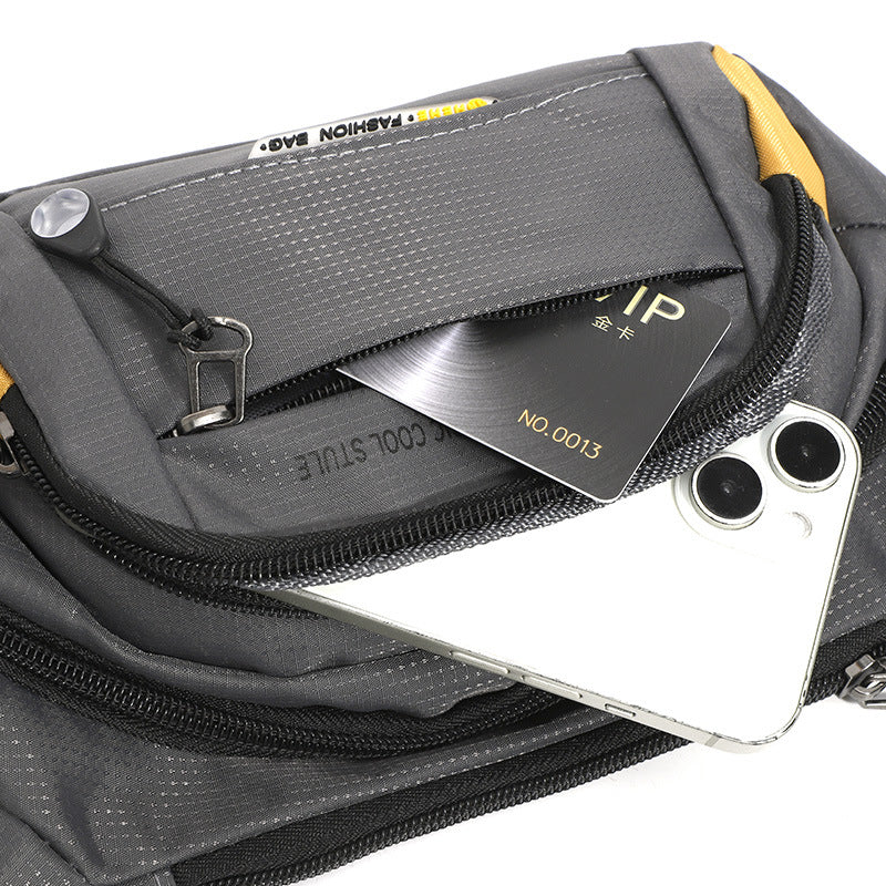 Outdoor Sports Men's Work Wear-resistant Fanny Pack Simple Waterproof Portable Multifunctional Messenger Breast Bag