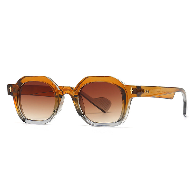 Cross-border European and American Narrow Frame SUNGLASSES Trendy Street Photography Modern Charm Retro Sunglasses
