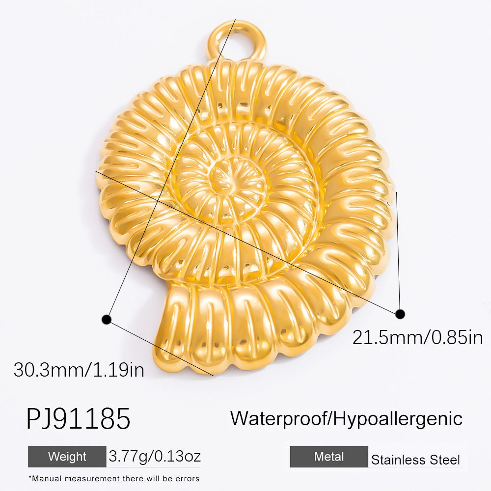 DIY Jewelry Accessories Do Not Fade, High-end Necklace Accessories Electroplated 18k Real Gold Stainless Steel Pendant Single Pendant
