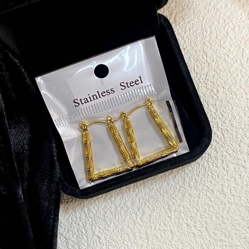 18K Gold Plated Stainless Steel Earrings Geometric Irregular Minimalist Temperament Earrings