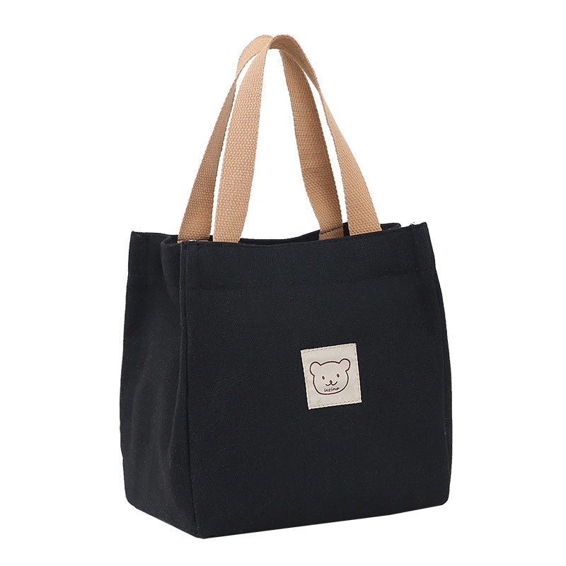 Japan and South Korea Thickened Oxford Canvas Bag Women's Handbag Bento Lunch Box Mom Shopping Small Cloth Bag Handbag