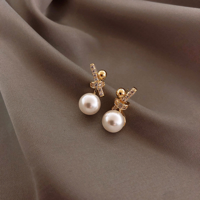 S925 Silver Needle Earrings Women's New Trendy Versatile Temperament Earrings Internet Celebrities Korean Ins Simple Personality Earrings Earrings