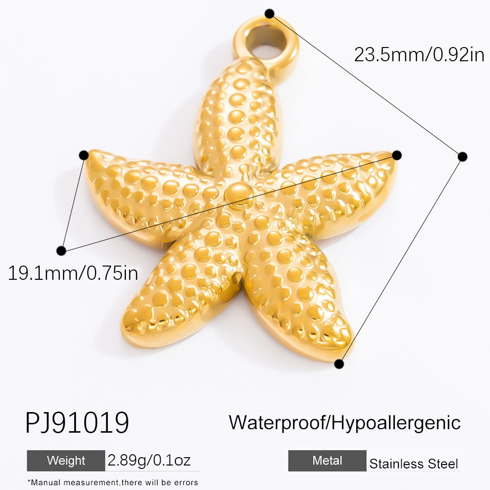 DIY Jewelry Accessories Do Not Fade, High-end Necklace Accessories Electroplated 18k Real Gold Stainless Steel Pendant Single Pendant