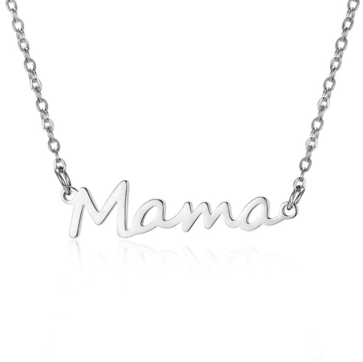 European and American Fashion Personalized Mother's Day Gift Mama Small Fresh Necklace Collarbone Chain, Source