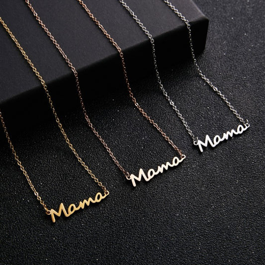 European and American Fashion Personalized Mother's Day Gift Mama Small Fresh Necklace Collarbone Chain, Source