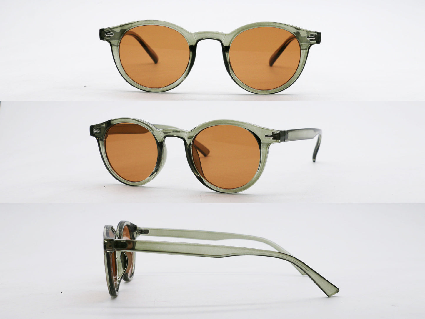 Rice Nail Round Frame Sunglasses 2025 New Retro Ocean Piece Personalized Sunglasses Trendy Male Female Internet Celebrity Sunglasses