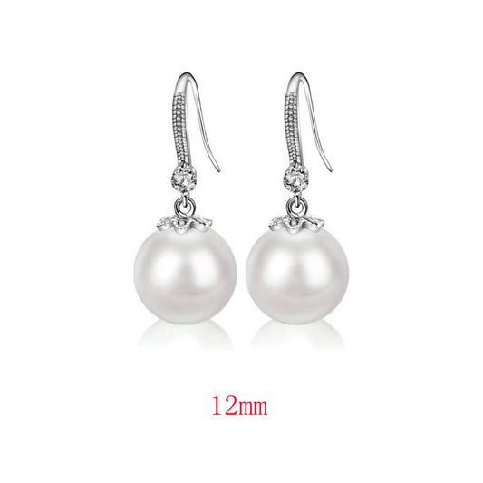 South Korea Dongdaemun Temperament Pearl Fashion Earrings Tide Internet Celebrity Versatile Earrings Simple Small Hong Kong Style Hepburn Earrings