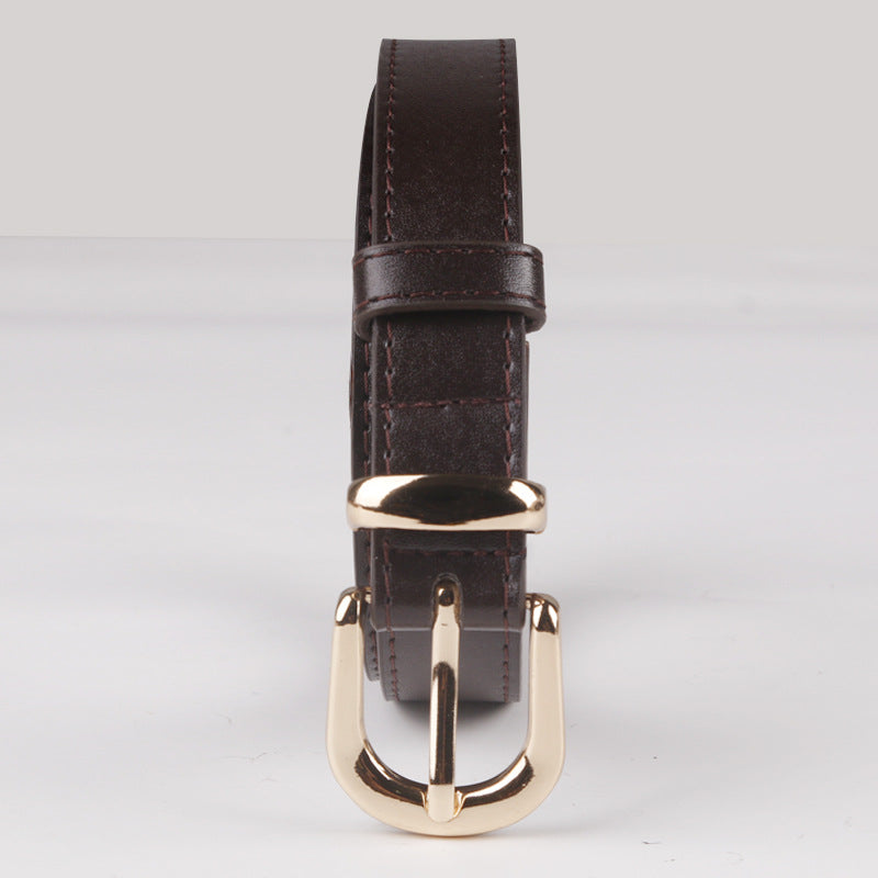 New Fashionable Women's Belt Simple and Versatile Jeans Belt Female Student Decorative Pin Buckle Belt Manufacturer Wholesale