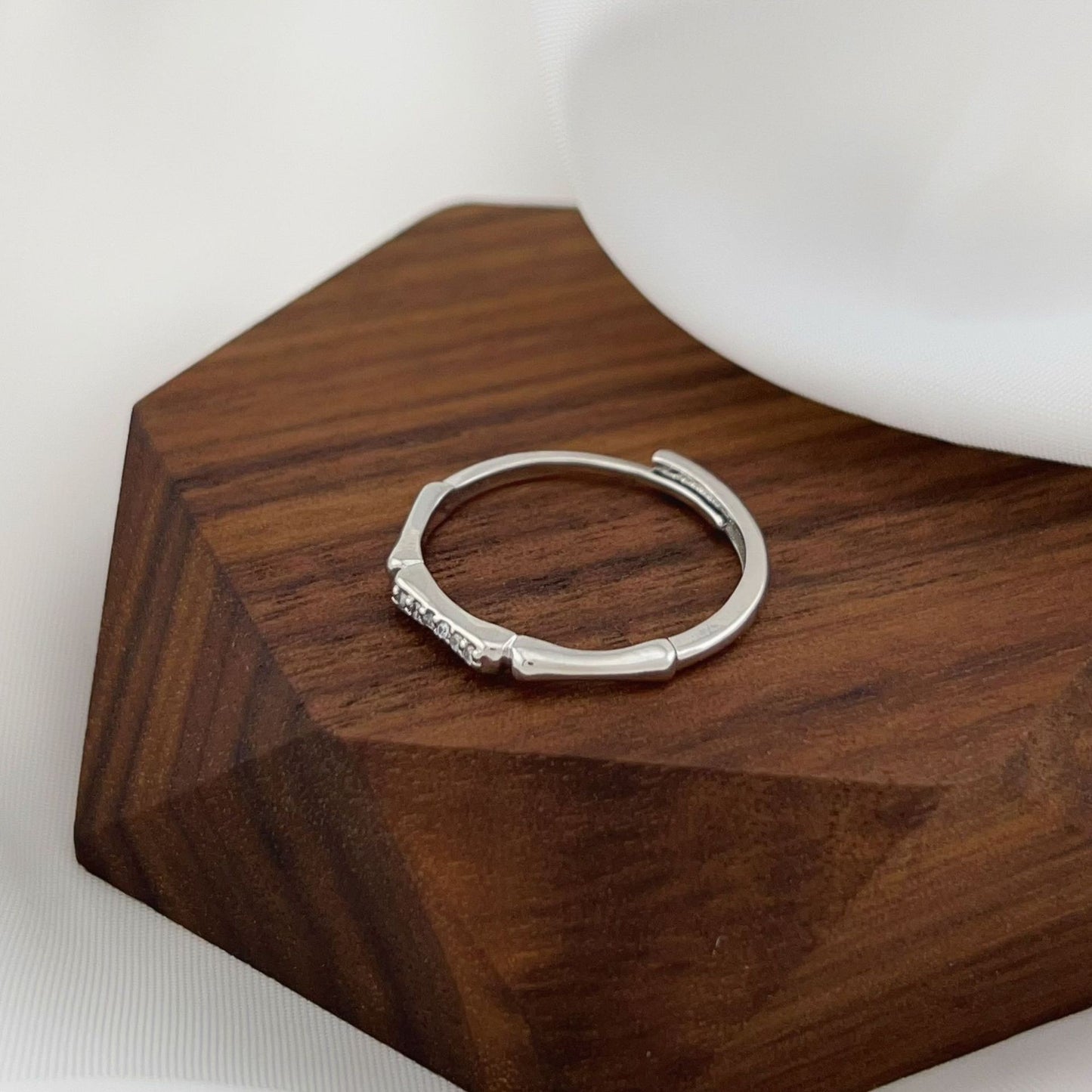 Korean Version 925 Sterling Silver Plain Ring, Women's Non-fading Ins Style Light Luxury High-end Sense Versatile Opening Adjustment Index Finger Ring