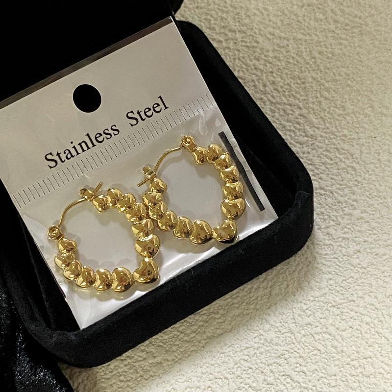 18K Gold Plated Stainless Steel Earrings Geometric Irregular Minimalist Temperament Earrings