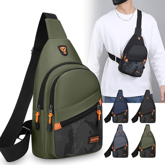 Casual Men's Shoulder Bag Korean College Student Crossbody Bag Outdoor Travel Portable Small Satchel Simple Versatile Breast Bag