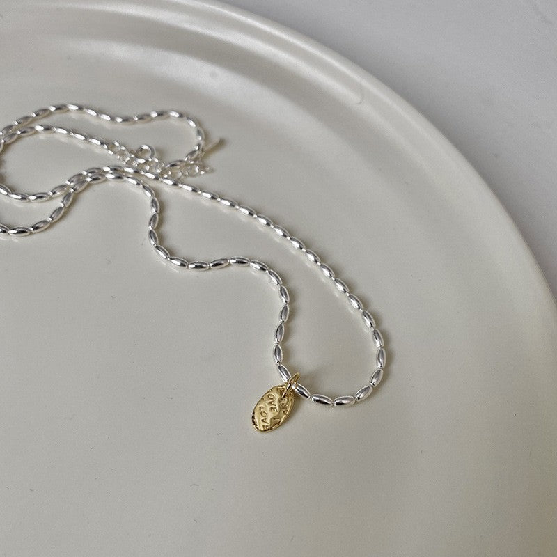 925 Silver Luck Pearl Necklace Female Butterfly Cold Light Luxury Flash Diamond Ins Wind Niche Collarbone Chain