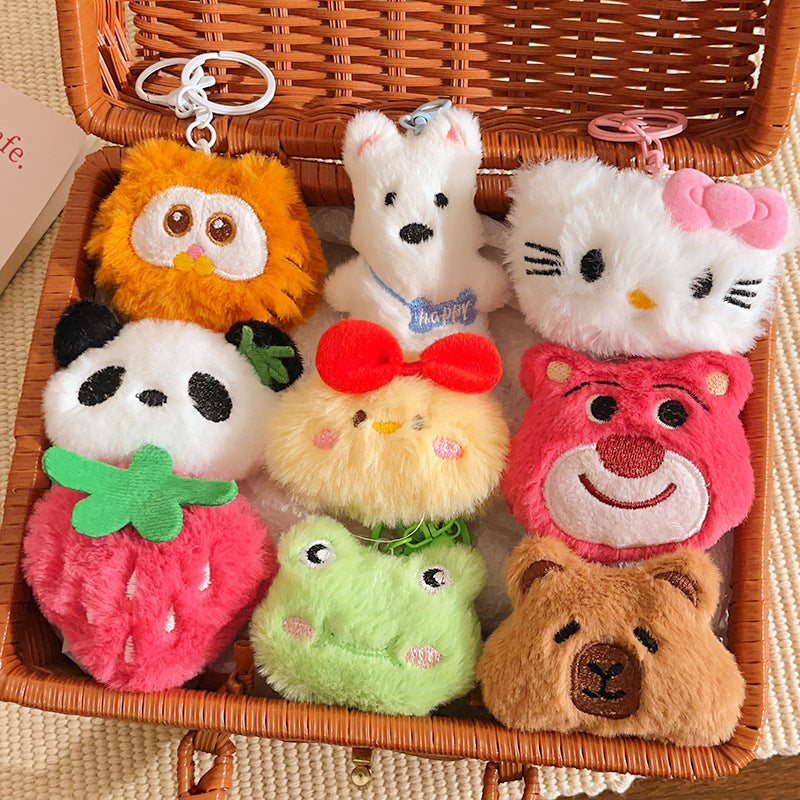 Plush Doll Doll Pendant Cartoon Creative Keychain Stall Activity Small Gift Backpack Pendant Accessories Wholesale