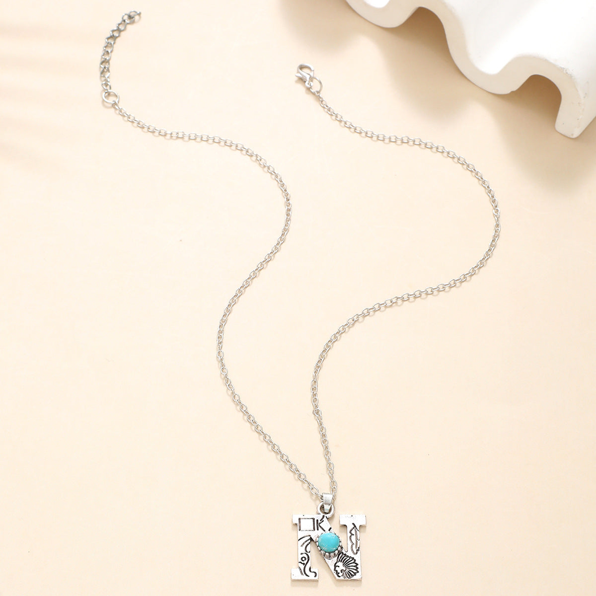 Western Wind Alloy English Alphabet Necklace Mother's Day Gift
