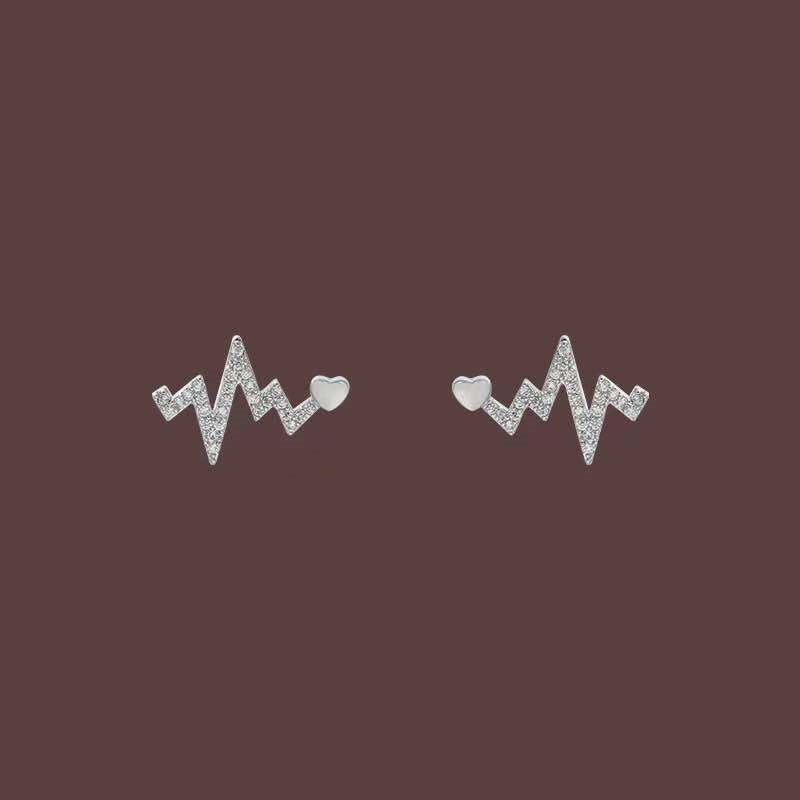 S925 Silver Needle Earrings Women's New Trendy Versatile Temperament Earrings Internet Celebrities Korean Ins Simple Personality Earrings Earrings