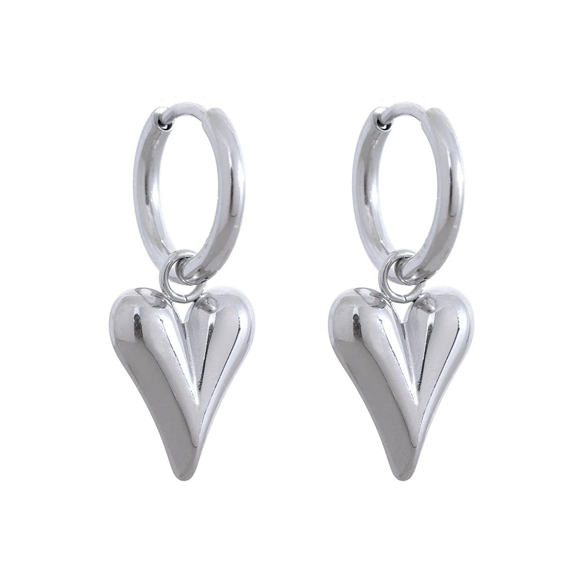 Simple 18k Gold-plated Stainless Steel Circle Earrings Simple Gold-plated Men's and Women's Models