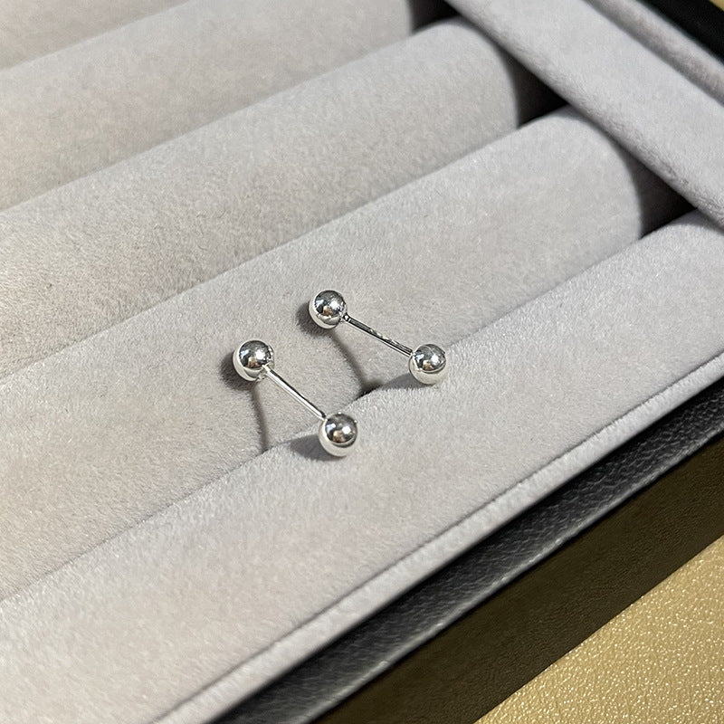 S925 Silver Needle Simple Ear Hole Earrings, Women's Small and Versatile Commuting Temperament Earrings, No Need To Pick Ear Accessories When Sleeping