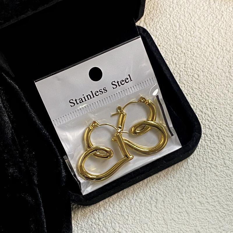 18K Gold Plated Stainless Steel Earrings Geometric Irregular Minimalist Temperament Earrings