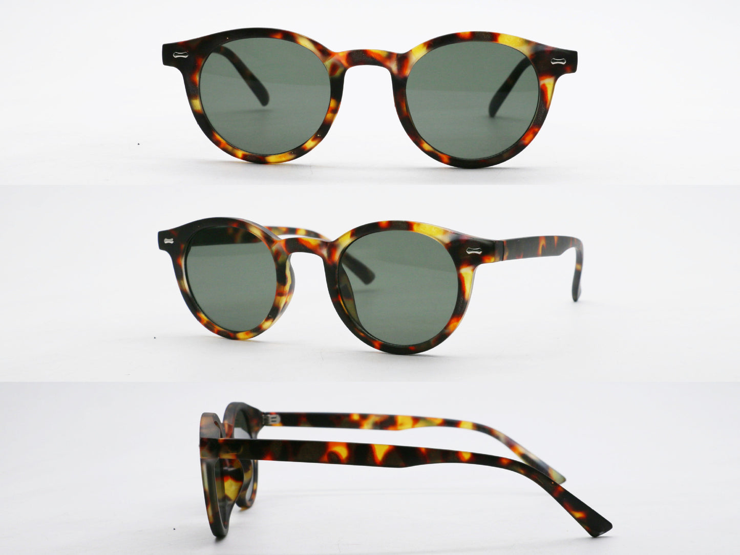 Rice Nail Round Frame Sunglasses 2025 New Retro Ocean Piece Personalized Sunglasses Trendy Male Female Internet Celebrity Sunglasses