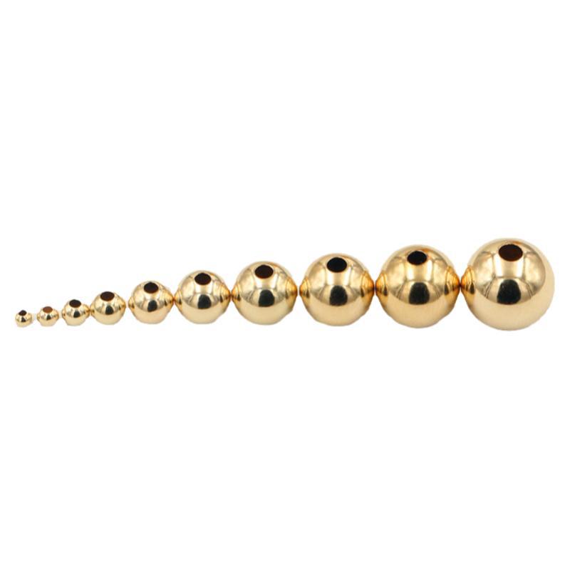 DIY American 14K Gold Bag Gold Injection GF Gold Beads Gold Beans Beaded Positioning Beads Bead Spacer DIY Accessories