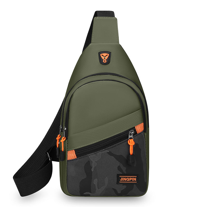 Casual Men's Shoulder Bag Korean College Student Crossbody Bag Outdoor Travel Portable Small Satchel Simple Versatile Breast Bag