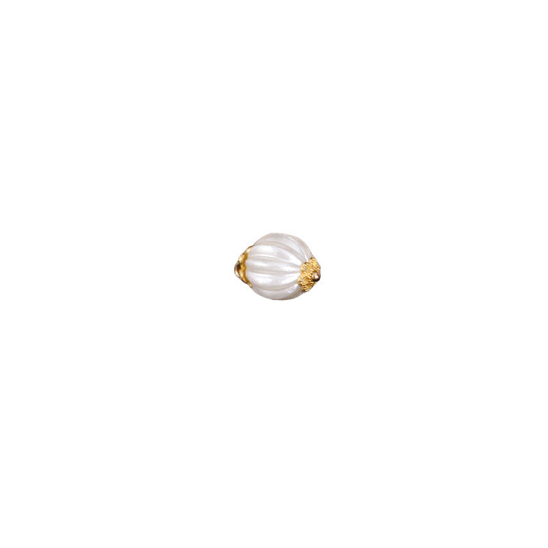 New Hollow Pumpkin Brushed Pendant, Drilling Ring Handmade Pendant DIY Jewelry Accessories, Pendant Sealing Glaze Color Retention